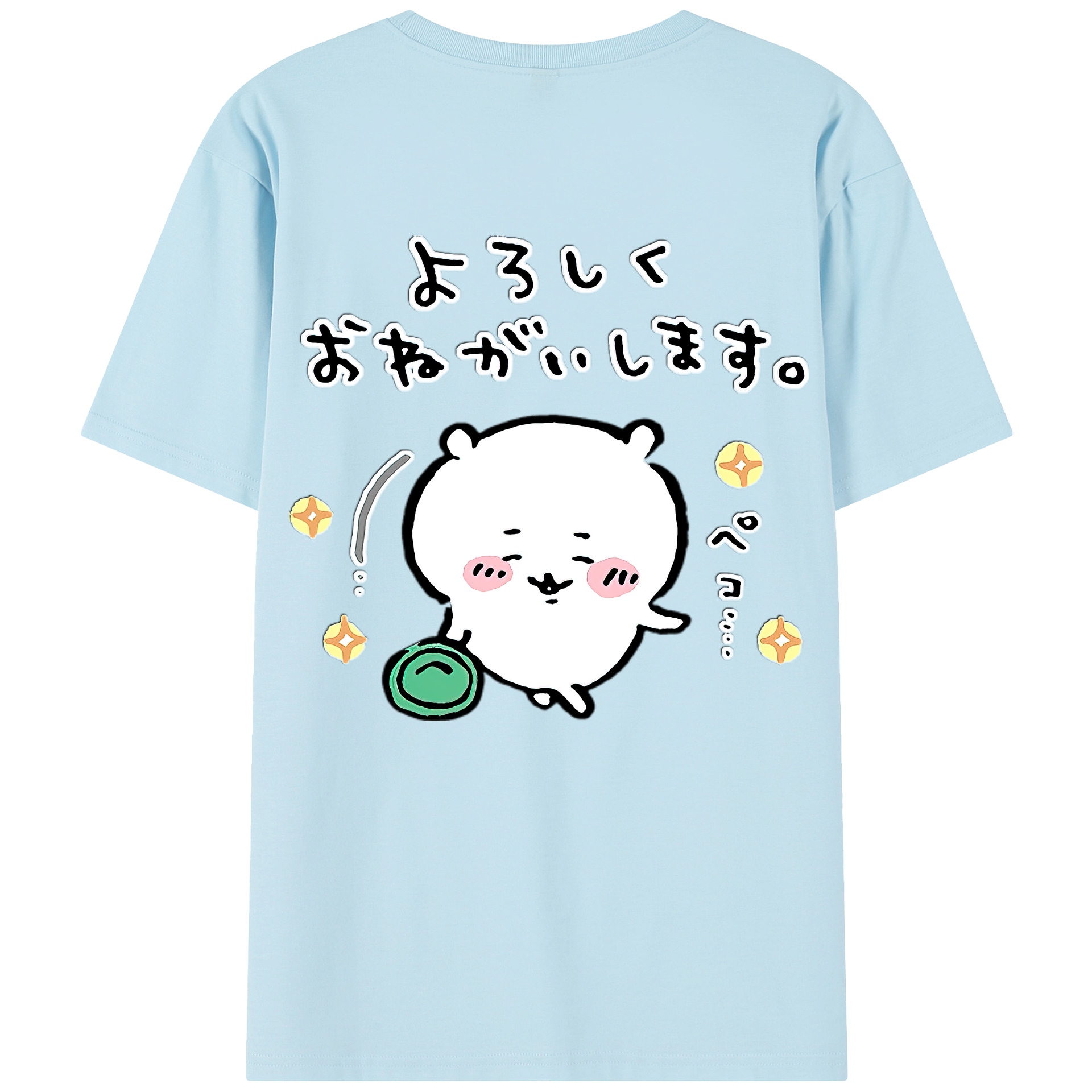 （画像用） ちいかわ ちいかわ Chii-kawa chiikawa 綿100％半袖Tシャツ（背面プリント）